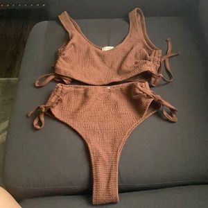 Medium brown bathing suit